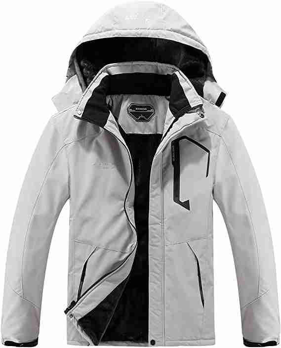 MOERDENG Men's Waterproof Ski Jacket Warm Winter Snow Coat Mountain Windbreaker Hooded Raincoat